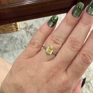 Elegant Yellow Gemstone Ring